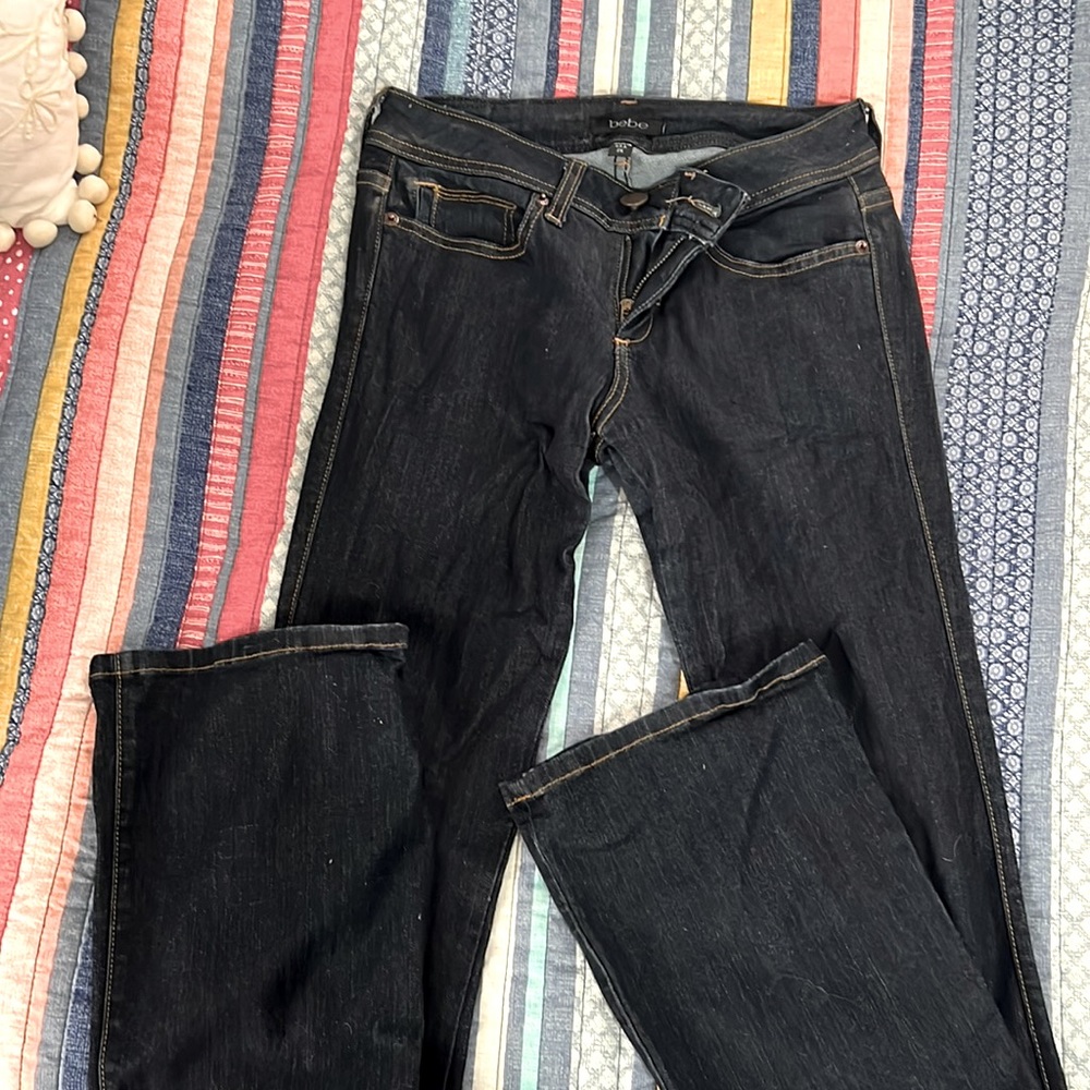 BEBE blue jeans. Flared